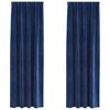 vidaXL Blackout Curtains 2 pcs Dark Blue 140 x 245 cm Velvet