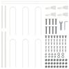 vidaXL Garden Fence White 13.6 x 1 m Powder-coated steel