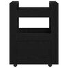 vidaXL Kitchen Trolley Black oak 60 x 45 x 80 cm Engineered wood