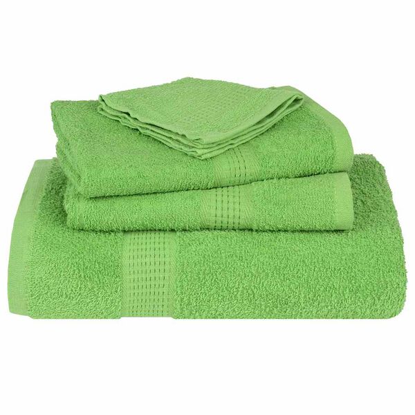vidaXL Bath Towels "FROGN" 10 pcs Apple Green 100x150 cm 360 gsm
