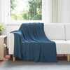 vidaXL Throw Blanket Navy Blue 200 x 150 cm Fleece