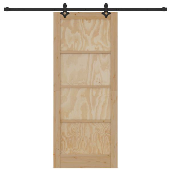 vidaXL Sliding Door ORKDAL Brown 83 x 202 cm Solid Pine Wood