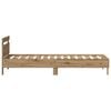 vidaXL Bed Frame with LED Artisan Oak 75 x 190 cm Engineered Wood