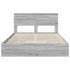 vidaXL Storage Bed Grey Sonoma 160 x 200 cm Engineered Wood