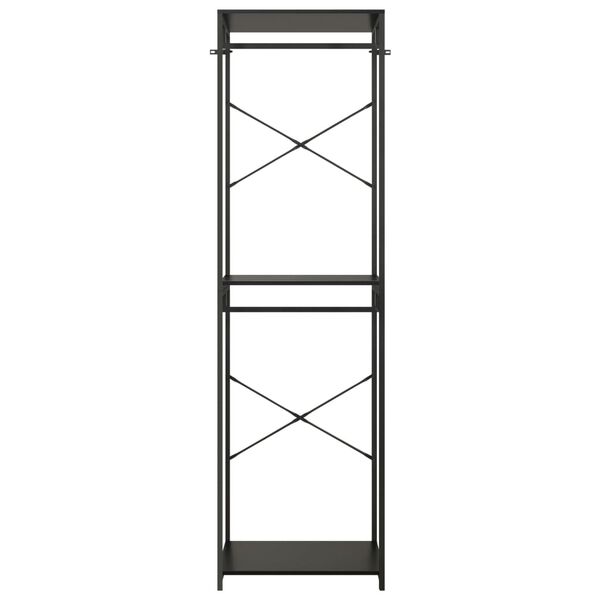 vidaXL Wardrobe Black 60x40x213 cm Metal and Engineered Wood