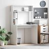 vidaXL Desk with Shelf White 91 x 50 x 149 cm Engineered Wood
