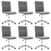 vidaXL Dining Chairs 6 pcs Light Grey Fabric