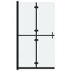 vidaXL Foldable Walk-in Shower Wall Frosted ESG Glass 110x190 cm