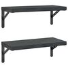 vidaXL Wall Shelves 2 pcs 50x23,5 cm Black Stainless Steel