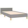 vidaXL Bed Frame without Mattress Light Grey 90x190cm Single Fabric