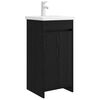vidaXL Bathroom Vanity with Sink Black Oak 42 x 40 x 84.5 cm