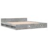 vidaXL Bed Frame with Drawers without Mattress Concrete Grey 200x200 cm