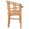 vidaXL Chair 2 pcs Brown 63 x 58 x 89 cm Solid Teak Wood
