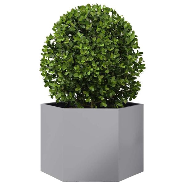 vidaXL Garden Planter Hexagon 69x60x45 cm Galvanized Steel