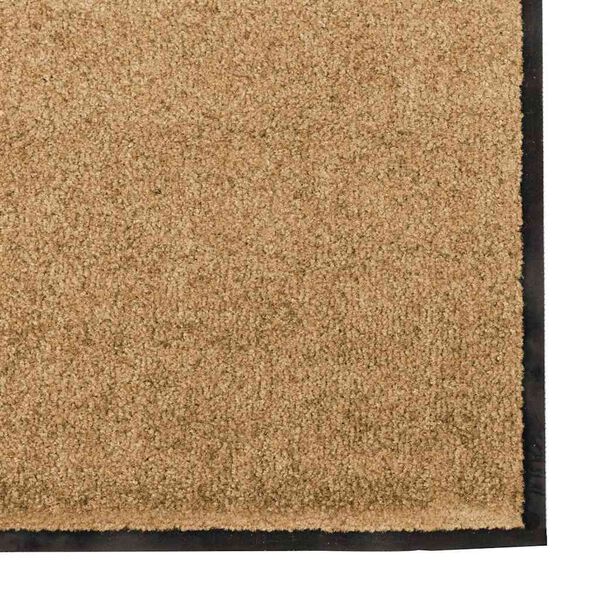 vidaXL Doormat Other Cream and Black 120 x 250 cm Polyamide and PVC
