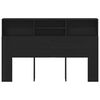 vidaXL Headboard Cabinet Black Oak 160 x 19 x 103.5 cm Engineered Wood