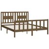 vidaXL Bed Frame without Mattress Brown Solid Wood Pine King Size