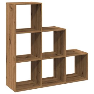 vidaXL Room Divider Bookcase 3-Tier Artisan Oak 99x29x99 cm Engineered Wood