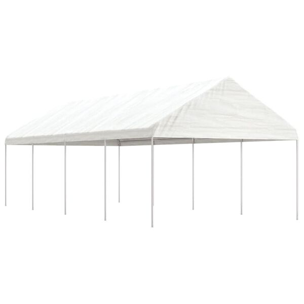 vidaXL Gazebo with Roof White 8.92x4.08x3.22 m Polyethylene