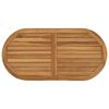 vidaXL Table Top Oval Solid Teak Wood Natural