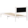 vidaXL Bed Frame with Headboard Light Grey 90 x 190 cm Solid Pine Wood