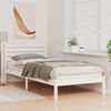vidaXL Bed Frame with Headboard White 80 x 220 cm Solid Pine Wood