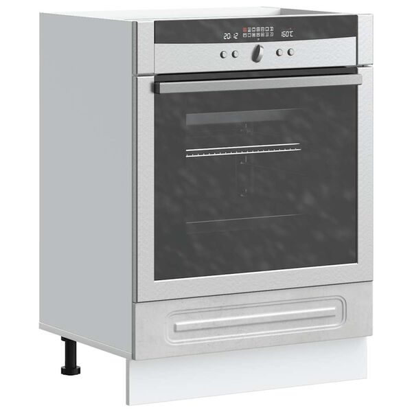 vidaXL Oven Cabinet Kalmar Concrete Grey Engineered Wood