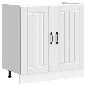 vidaXL Sink Base Cabinet Lucca White Engineered Wood