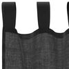 vidaXL Voile Curtains with Tab Top 2 pcs Black