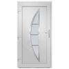 vidaXL Front Door White 108x208 cm PVC