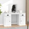 vidaXL Dressing Table with Mirror White 130x50x132.5 cm