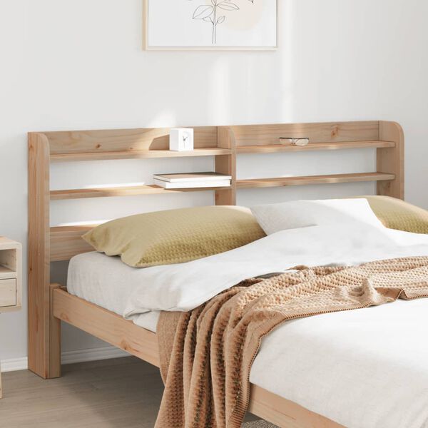 vidaXL Headboard with Shelves 150 cm Solid Wood Pine