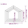 vidaXL Party Tent PE 2x5 m White