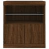 vidaXL Sideboard with LED Lights Brown Oak 60x37x67 cm