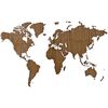 MiMi Innovations Wooden World Map Wall Decoration Exclusive Walnut 130x78 cm