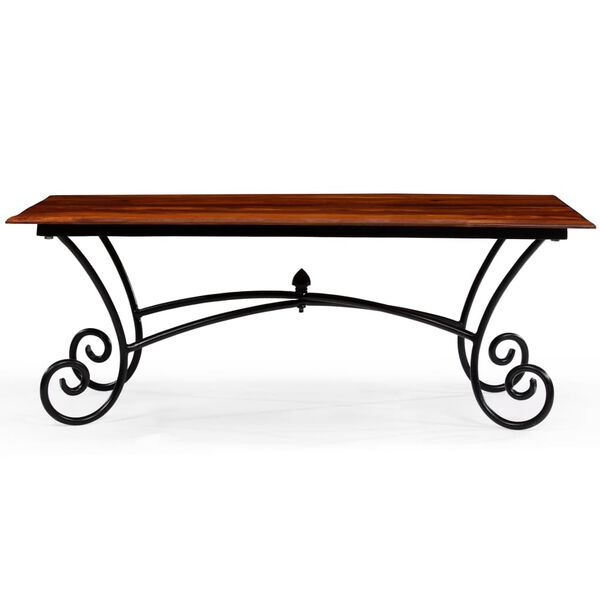 vidaXL Coffee Table with Curled Legs Solid Wood 110x60x39 cm