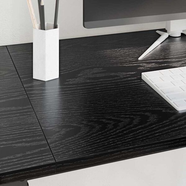 vidaXL Desk Black Oak 120 x 50 x 75 cm Engineered Wood