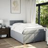 vidaXL Box Spring Bed with Mattress Light Grey 120x200 cm Fabric
