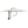 vidaXL Garden Parasol Sand 248.5 x 247.5 x 160 cm Polyester and Steel