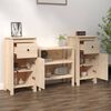 vidaXL Sideboards 2 pcs 40x35x80 cm Solid Wood Pine