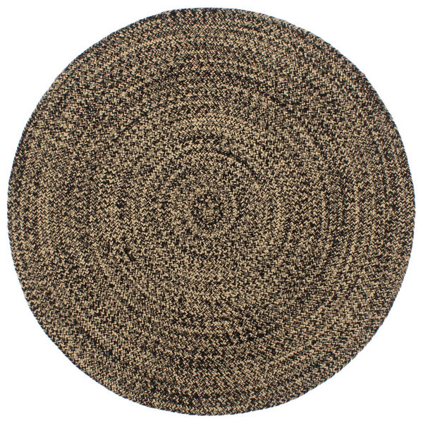 vidaXL Handmade Rug Jute Black and Brown 210 cm