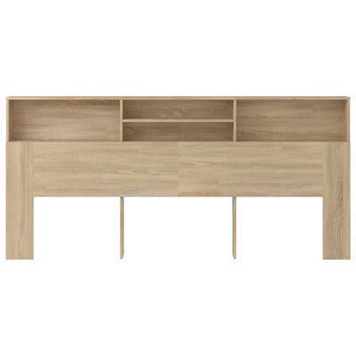 vidaXL Headboard Cabinet Sonoma Oak 220x19x103.5 cm
