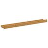 vidaXL Wall Shelf with Shelf 2 pcs Beige 60 x 9 x 3 cm Engineered Wood