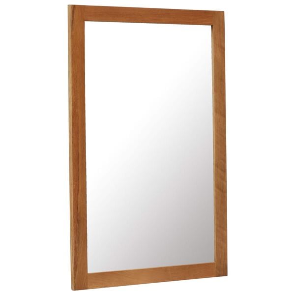 vidaXL Mirror 60x90 cm Solid Oak Wood