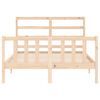 vidaXL Bed Frame without Mattress Double Solid Wood Pine