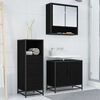 vidaXL Bathroom Furniture Set 3 pcs Black oak Engineered wood