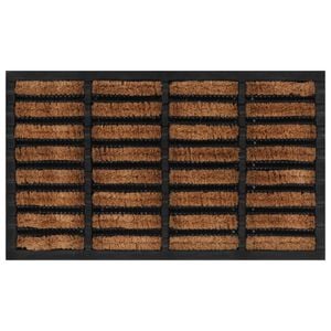 vidaXL Door Mat Rectangular 45x75 cm Rubber and Coir