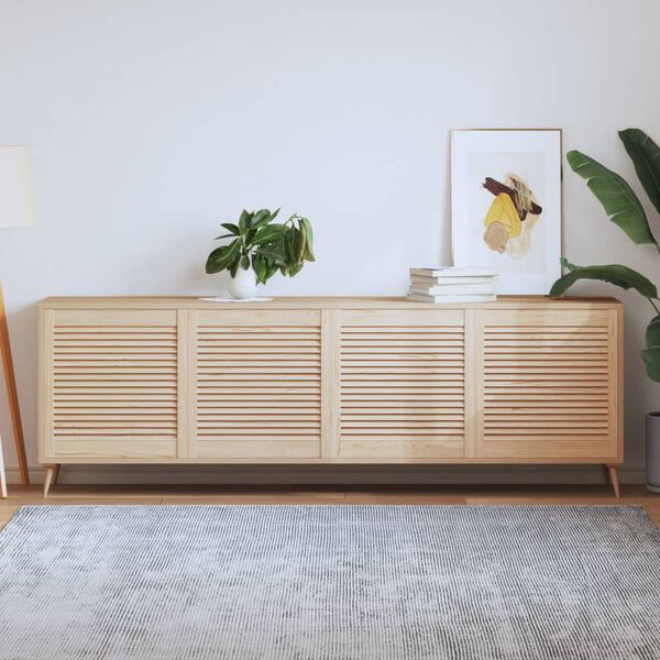 vidaXL Cabinet Doors Louvred Design 4 pcs 61.5x59.4 cm Solid Wood Pine