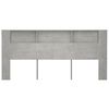 vidaXL Headboard Cabinet Concrete Grey 220x18.5x104.5 cm