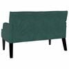 vidaXL Bench Dark Green 112 x 65.5 x 75 cm Velvet